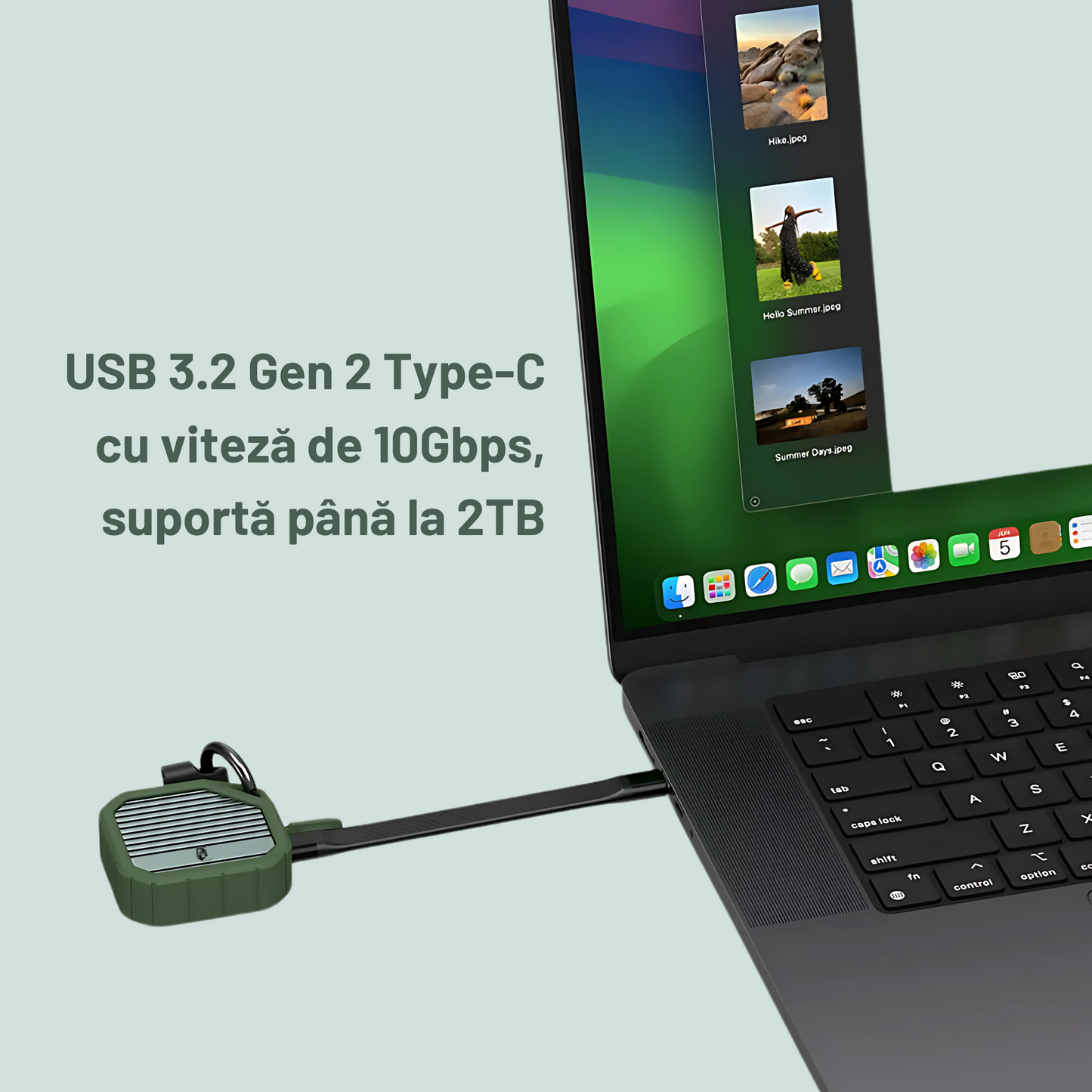 A.Shield Rack - Carcasă SSD M.2 2230 NVMe USB 3.2 Gen 2 Type-C