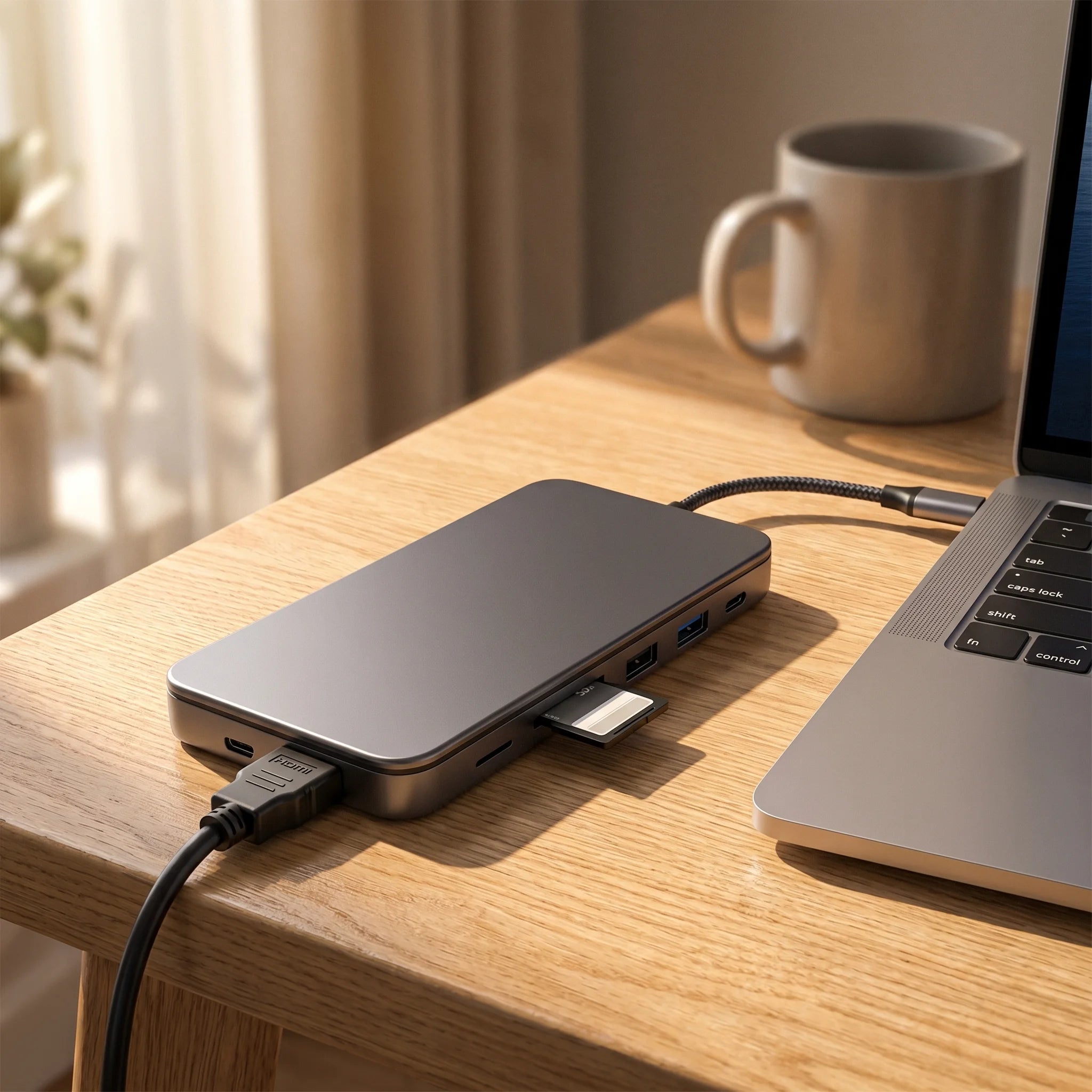 8/9世代 USB-C RAM16G NVMeSSD Wi-Fi 正規Win11 Hub USB-C 9-în-1 cu Slot SSD M.2 NVMe, HDMI 4K@60Hz, 100W PD