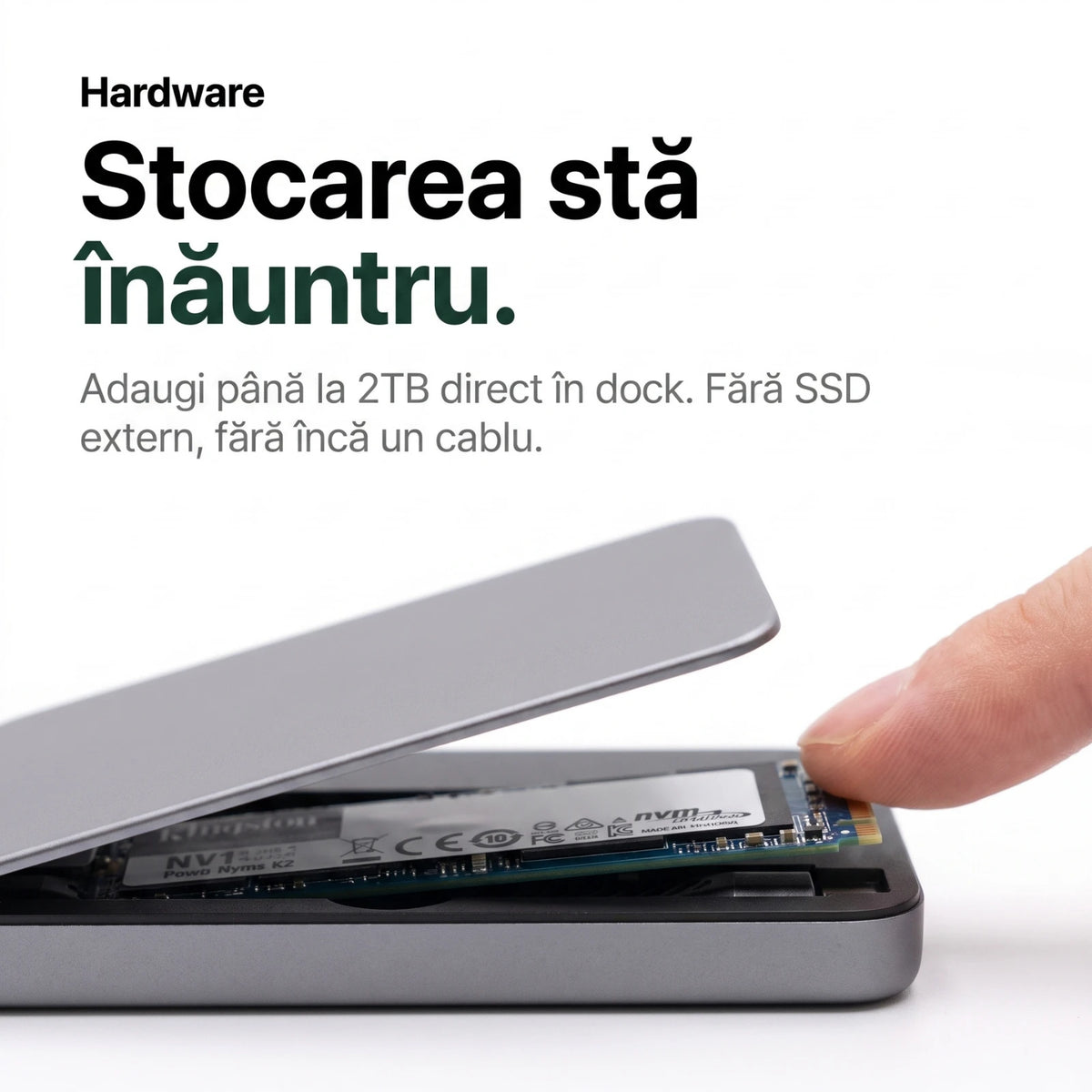Hub USB-C 9-în-1 cu Slot SSD M.2 NVMe – AresShield One