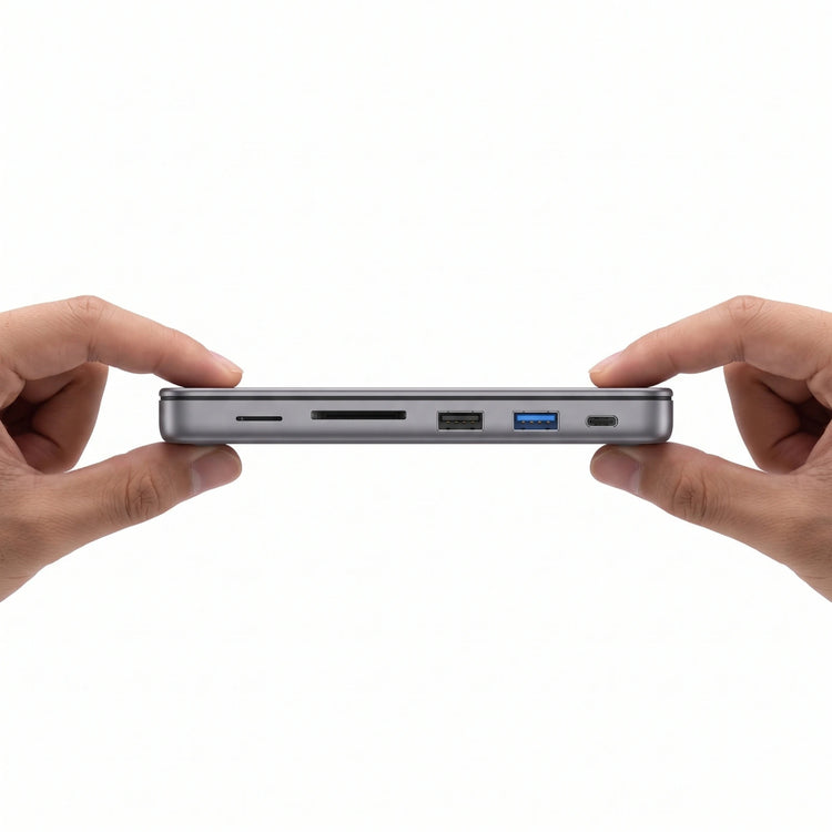 9-in-1 USB-C Hub with M.2 NVMe SSD Slot – AresShield One