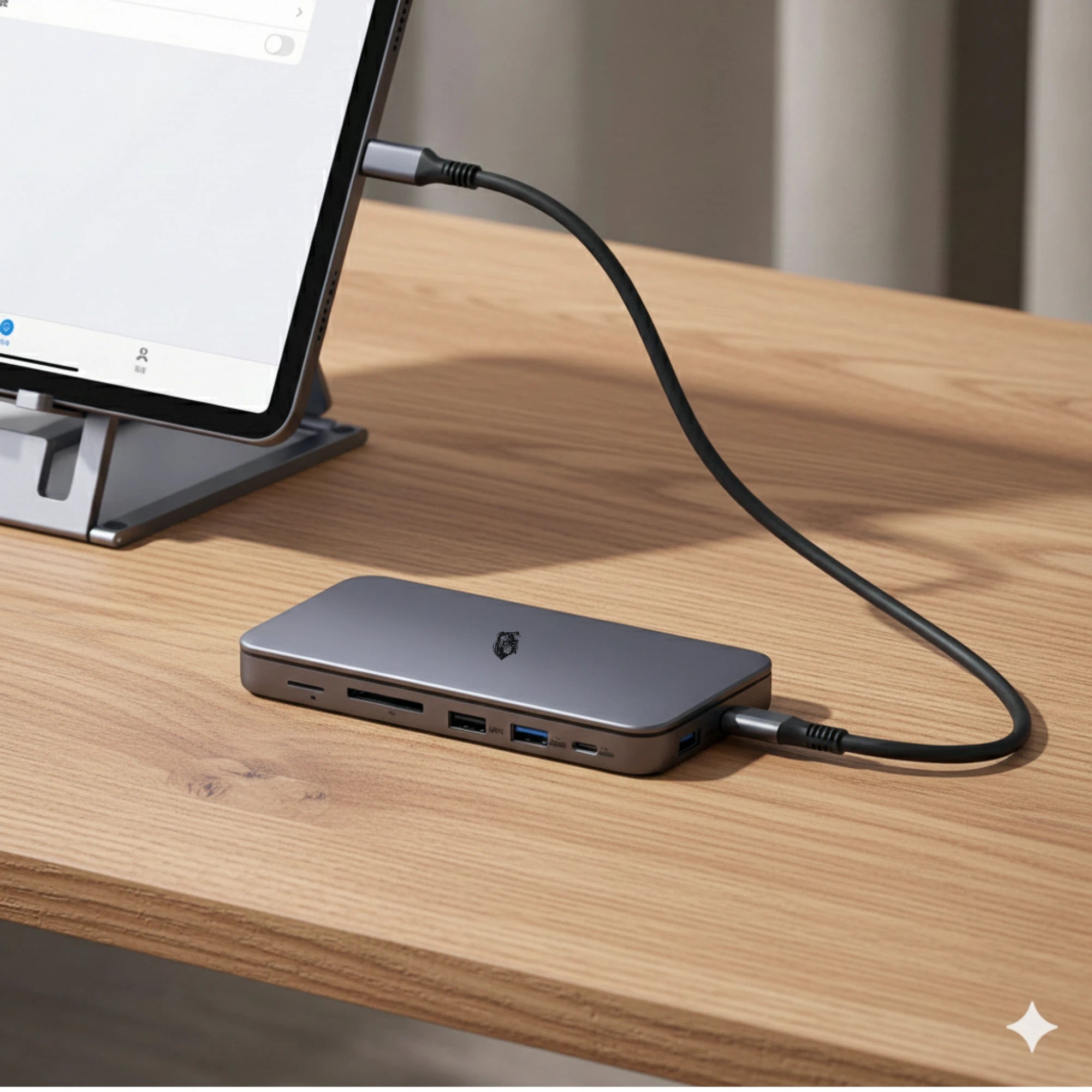 Dock USB-C 9-în-1 A.Shield One cu Slot SSD M.2 NVMe – HDMI 4K@60Hz, 100W PD, USB-C & USB-A