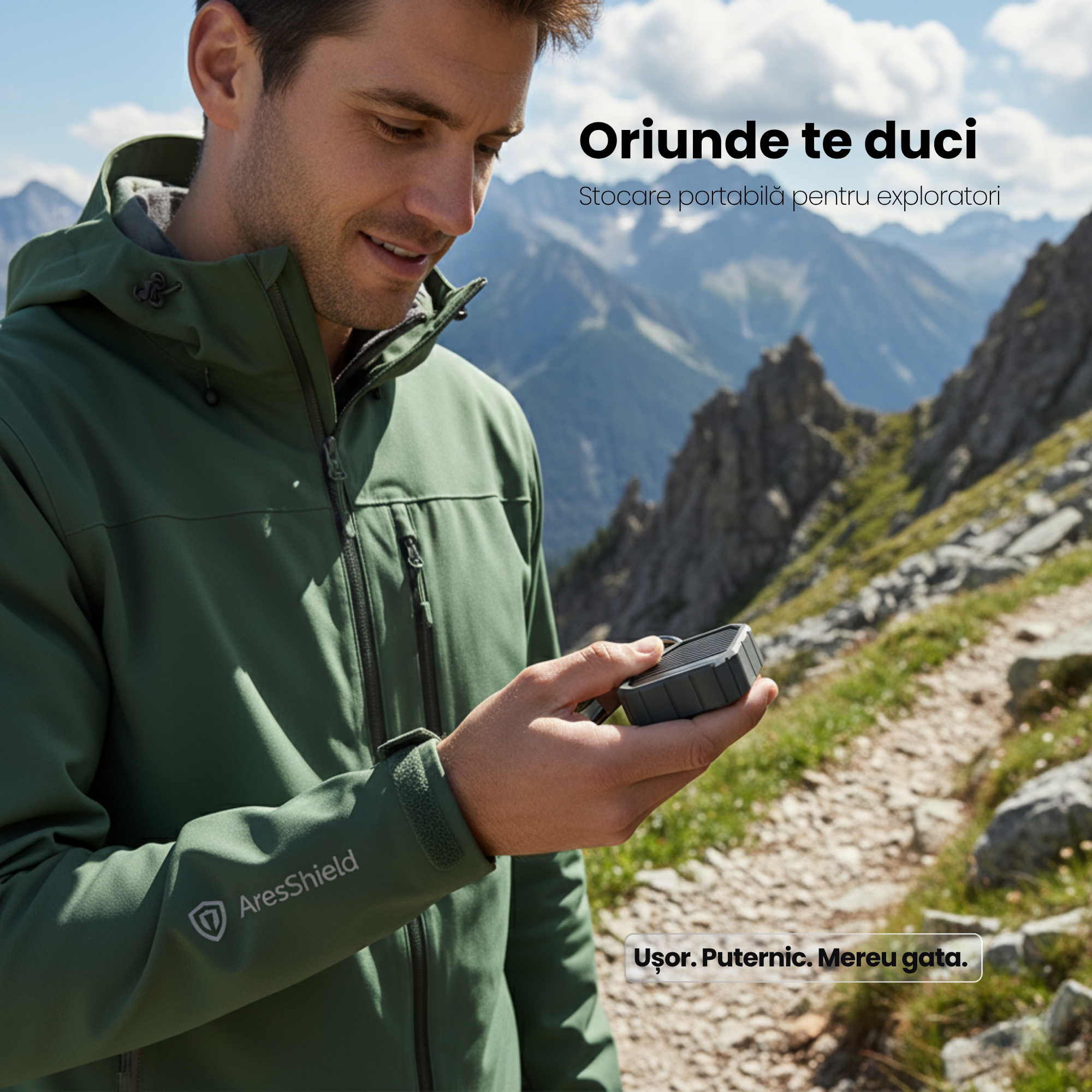 Rack extern SSD NVMe M.2 2230 10Gbps A.Shield Armor Gri, USB-C, până la 2TB (fără SSD)