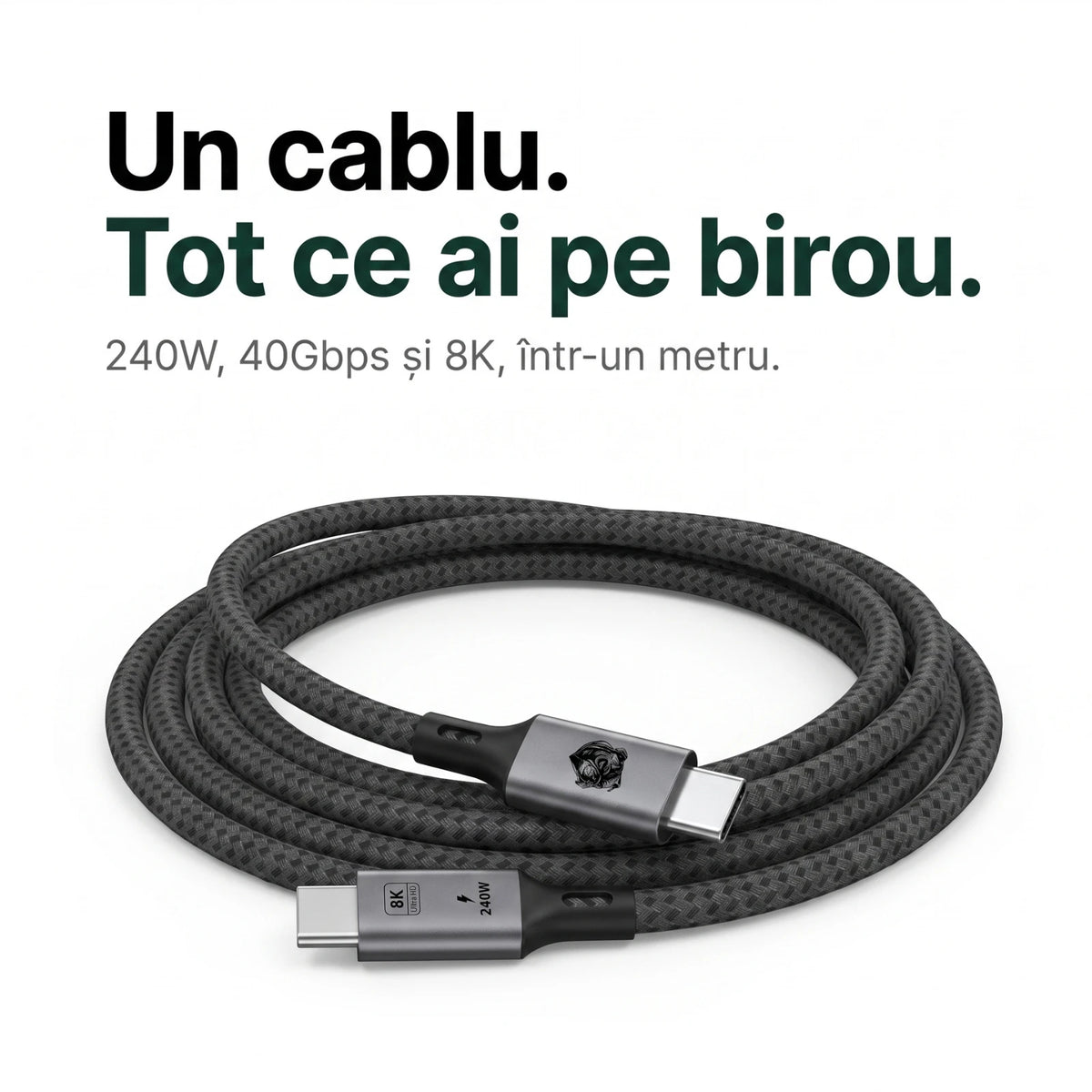 Cablu USB-C 240W | 40Gbps A.Shield Prime, 1M