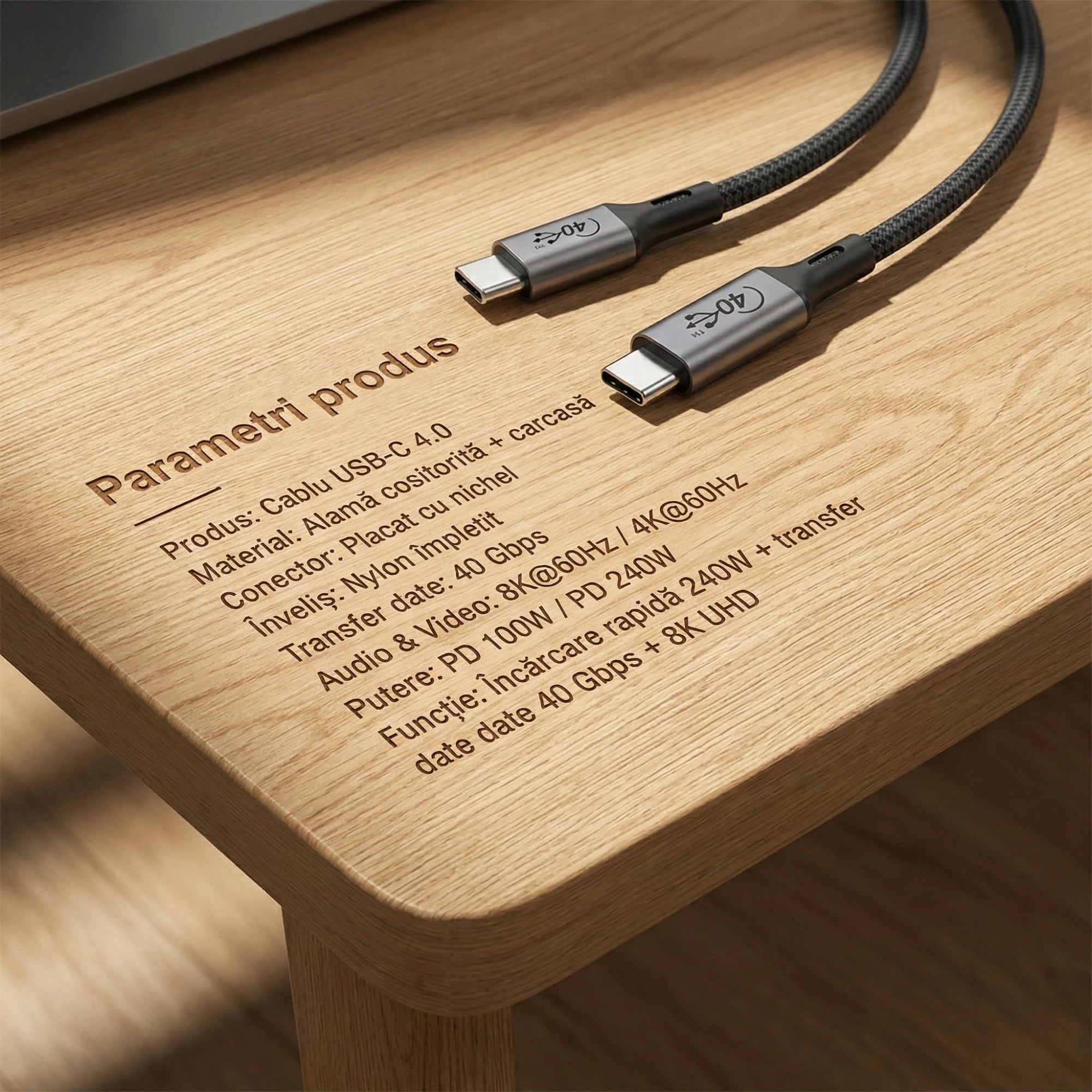 Cablu USB-C 240W ,40Gbps A.Shield Prime, 1M