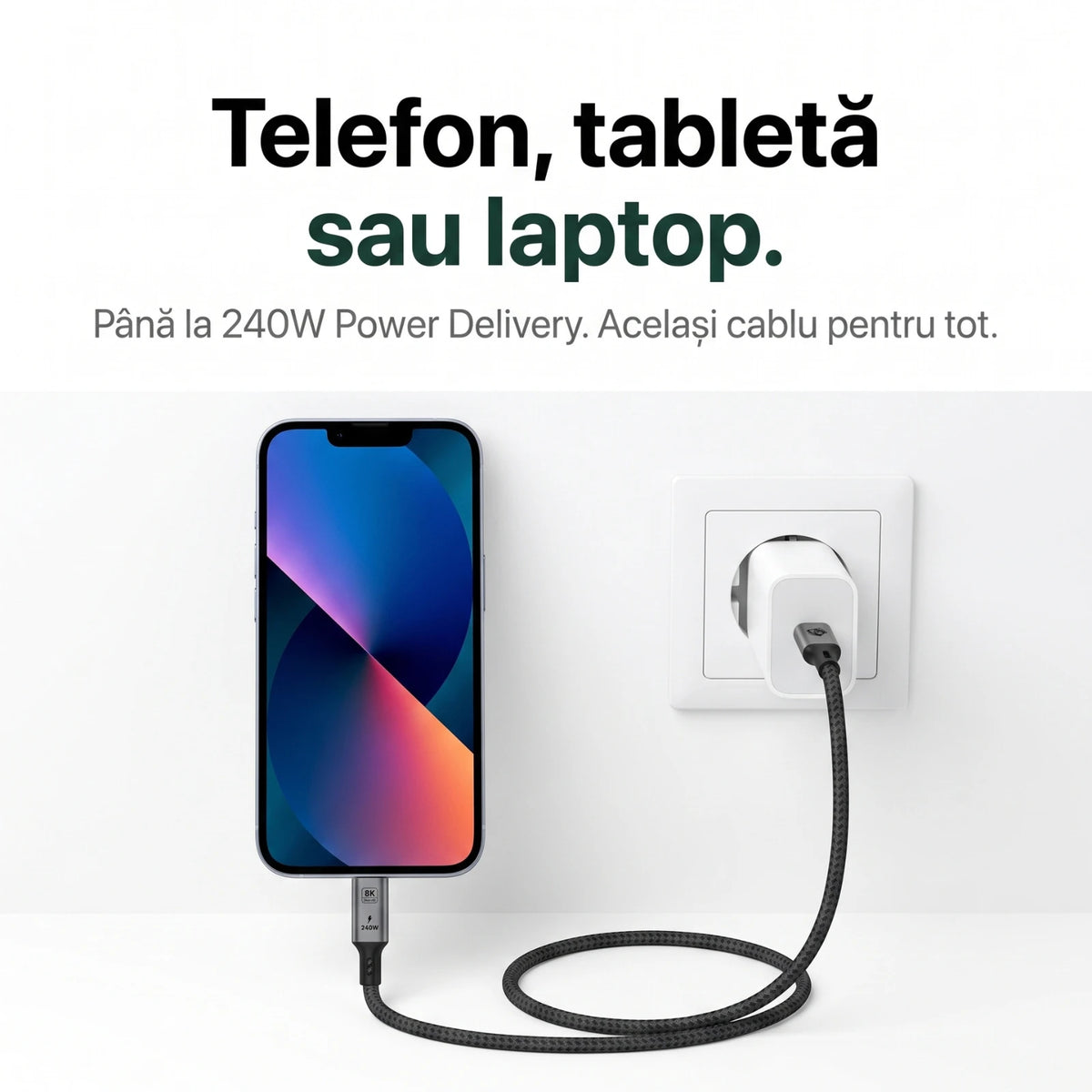 Cablu USB-C 240W | 40Gbps A.Shield Prime, 1M