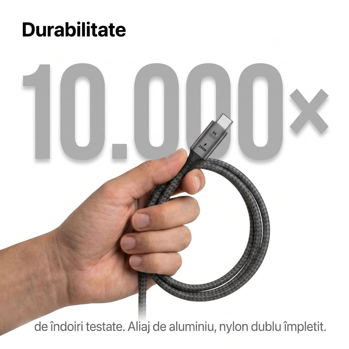 Cablu USB-C 240W | 40Gbps A.Shield Prime, 1M