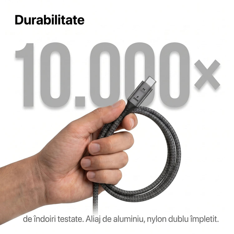 240W USB-C kabelis | 40Gbps A.Shield Prime, 1M