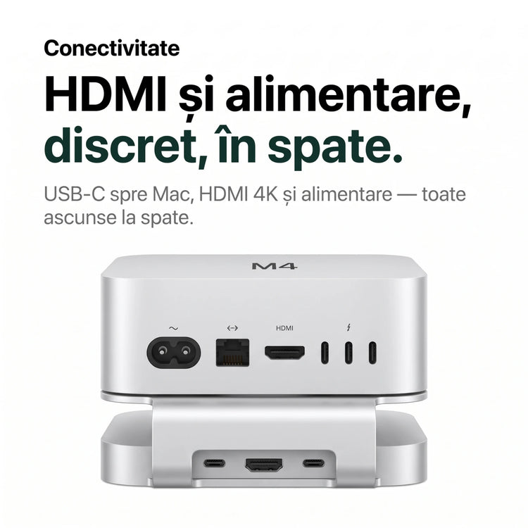 A.Shield USB-C Dock/Hub for Mac Mini M4/M4 Pro – Aluminum, NVMe SSD Slot up to 8TB, 4K HDMI, 10Gbps USB, SD/TF