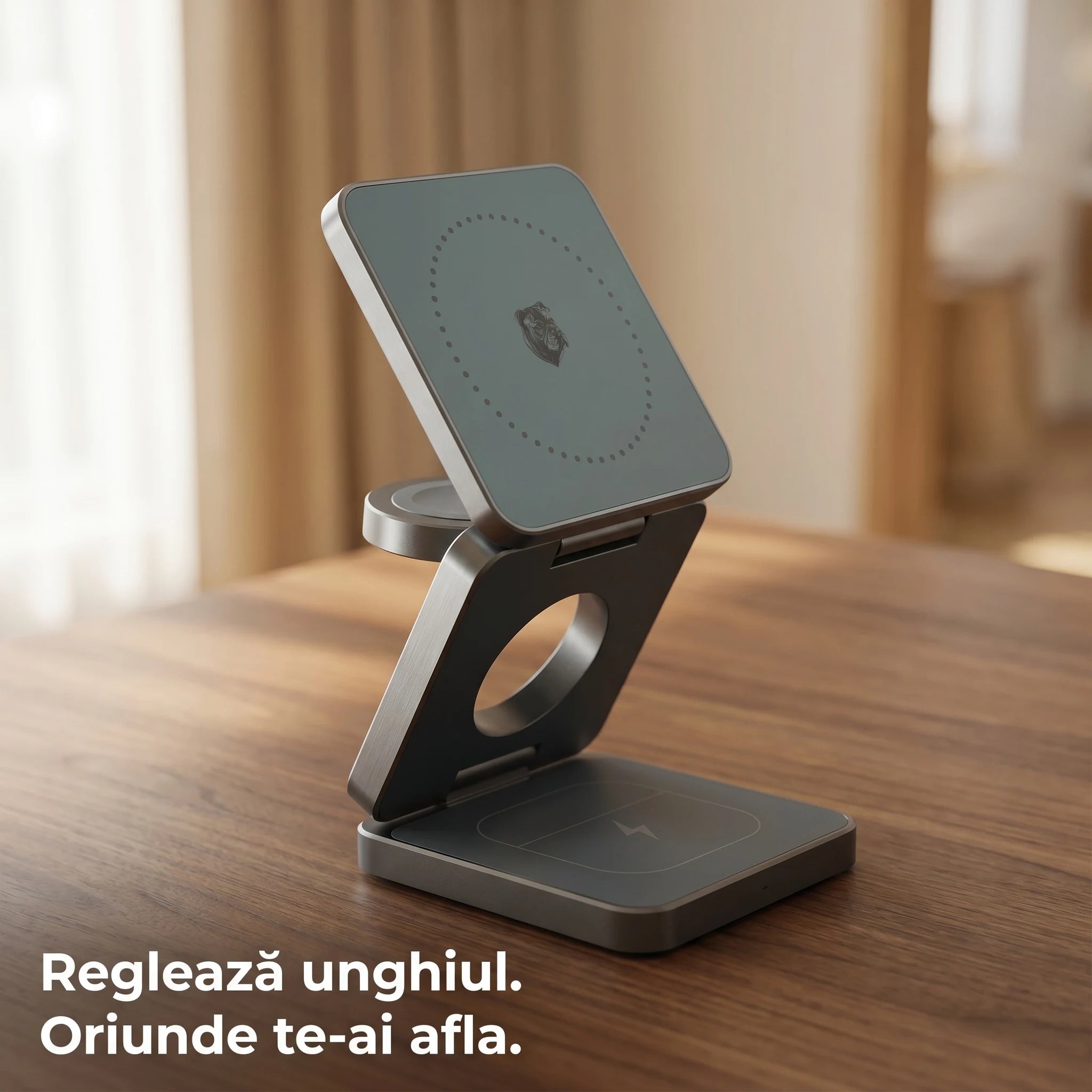 Încărcător Wireless 3-în-1 MagSafe 25W | iPhone, Apple Watch, AirPods — A.Shield Ghost