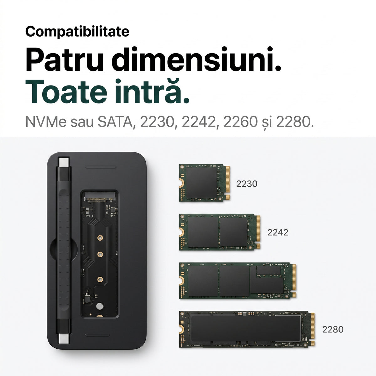 Hub USB-C 9-în-1 cu Slot SSD M.2 NVMe – AresShield One