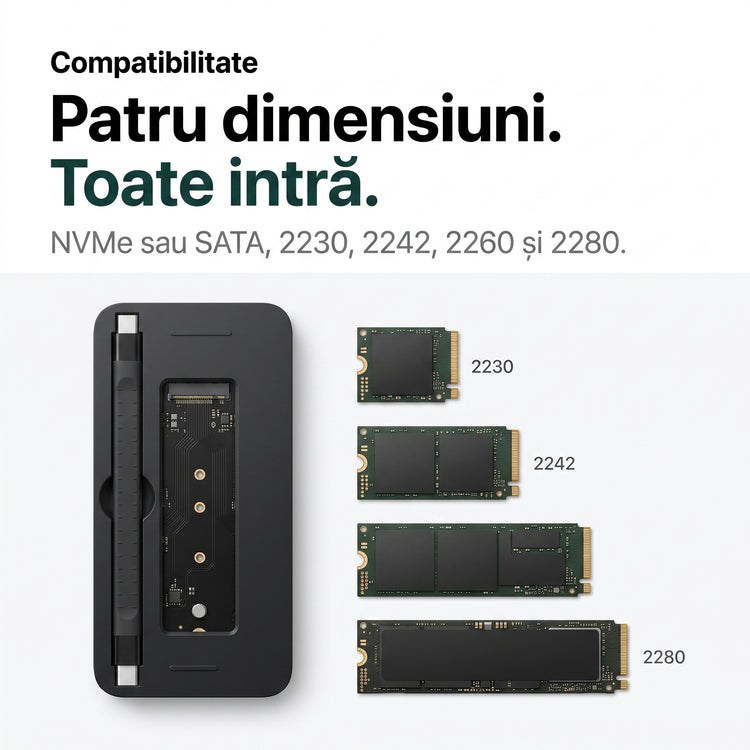 9-in-1 USB-C šakotuvas su M.2 NVMe SSD lizdu – AresShield One