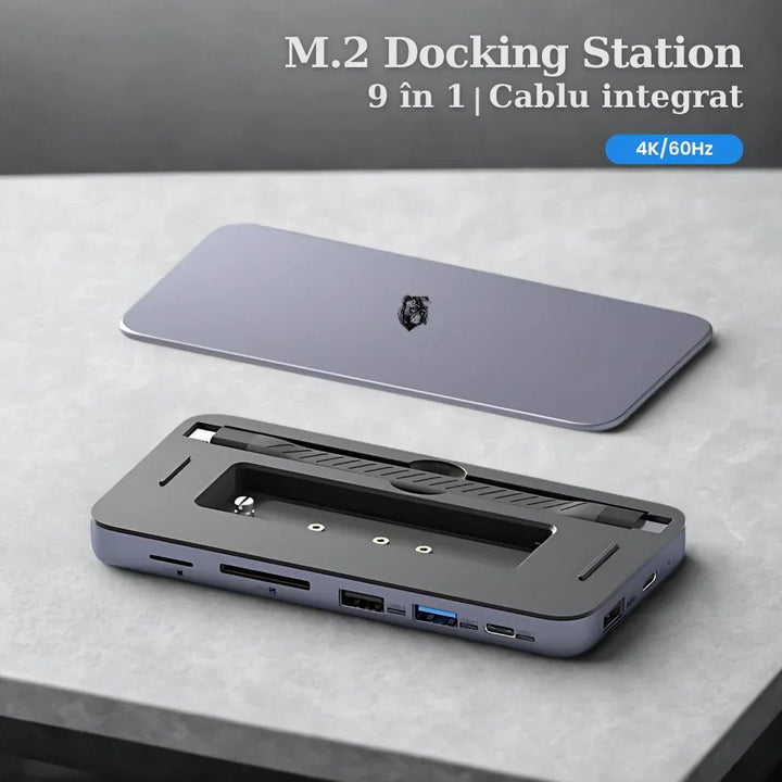 A.Shield One-Hub USB-C 9-în-1 cu carcasă SSD M.2 - AresShield