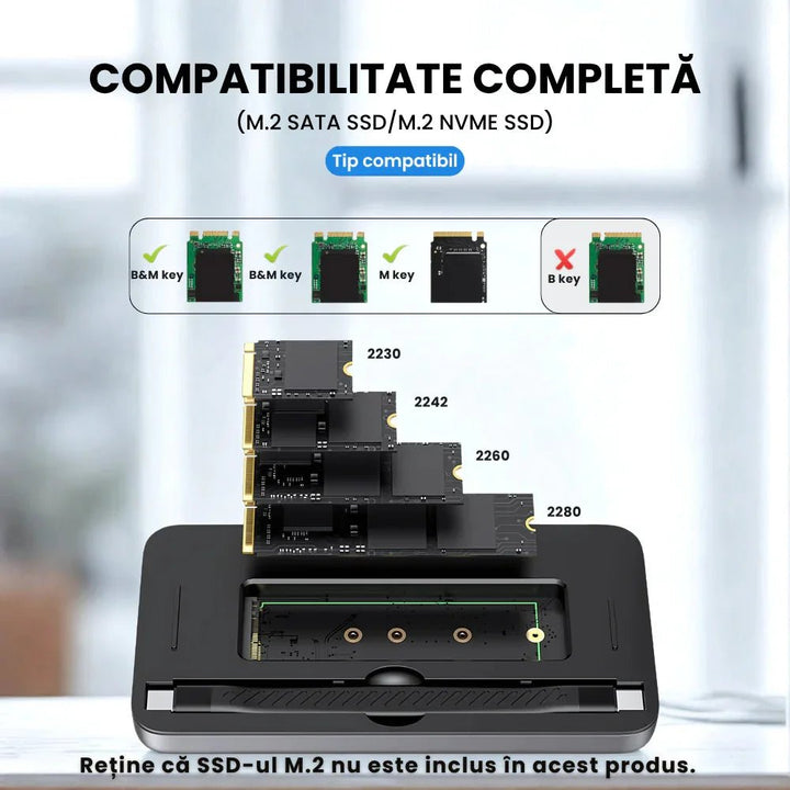 A.Shield One-Hub USB-C 9-în-1 cu carcasă SSD M.2 - AresShield