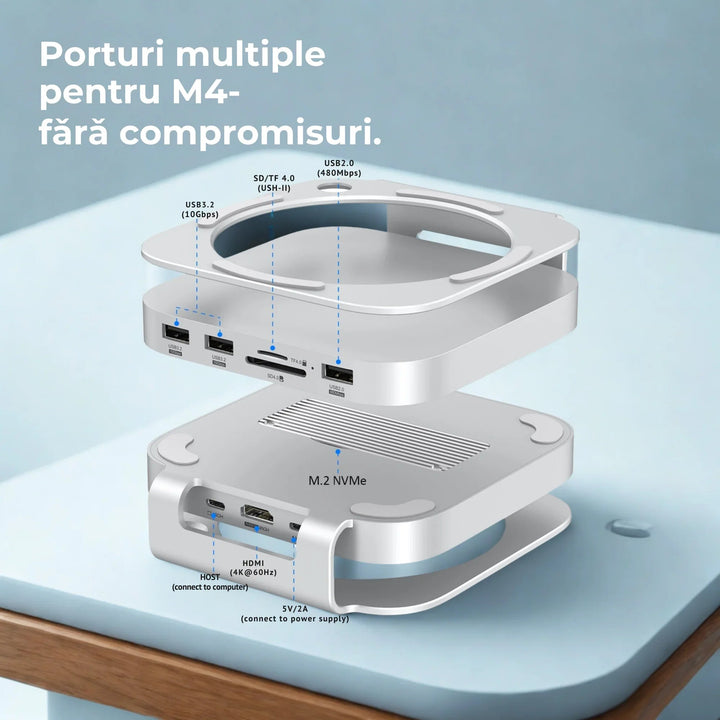 Dock/Hub pentru Mac Mini M4/M4 Pro - AresShield