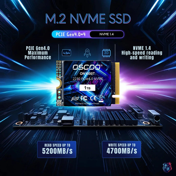 OSCOO M.2 NVMe PCIe Gen4.0 2230 SSD - AresShield